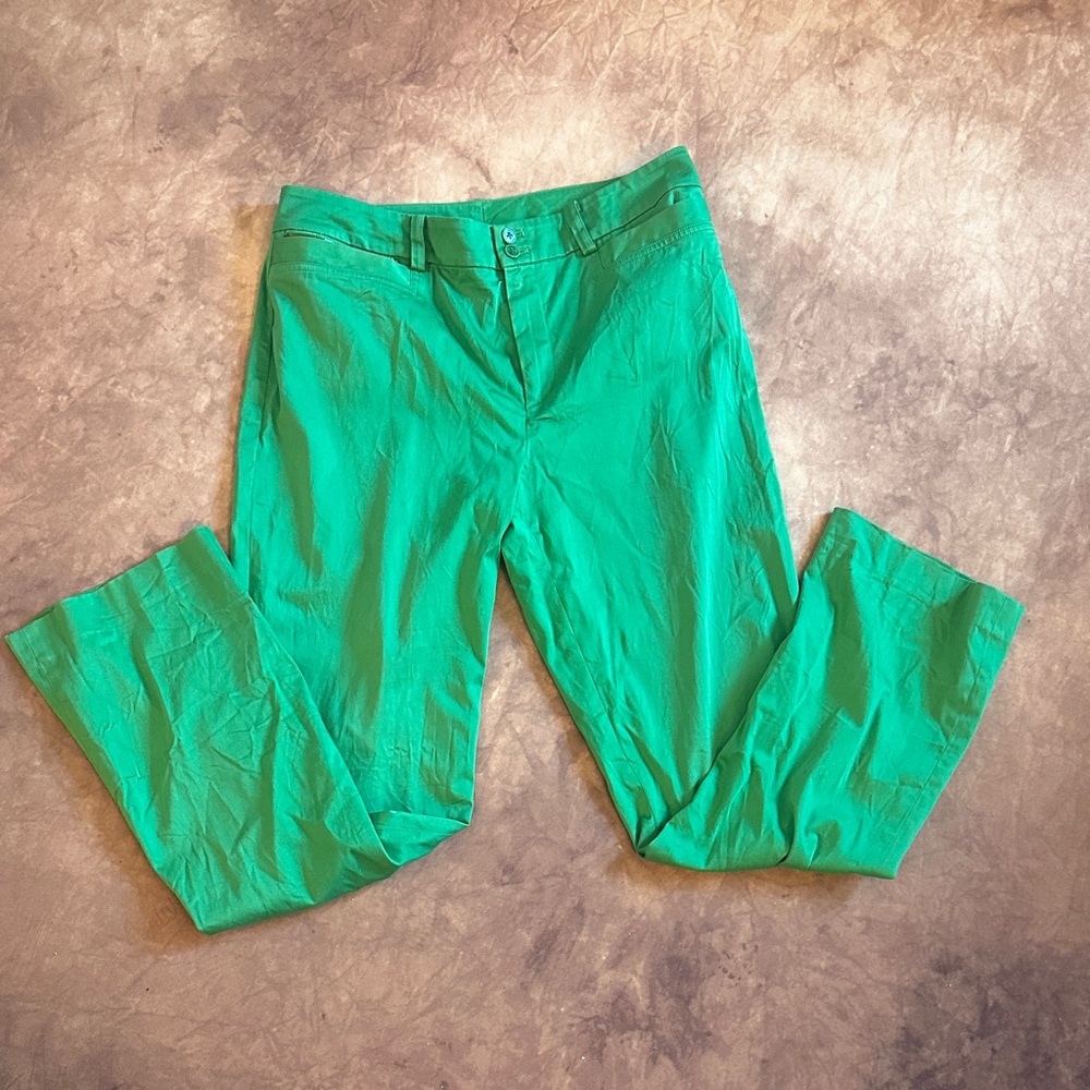 Lauren Ralph Lauren Green Pants Y2K with Cute Zipper St. Patrick’s Day ☘️ 🇮🇪